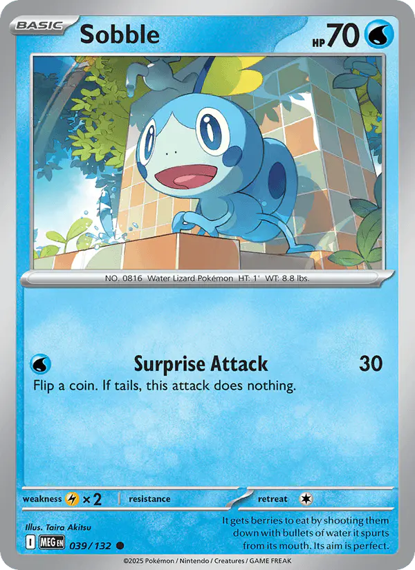 Carta Sobble 039/132 de Mega Evolution
