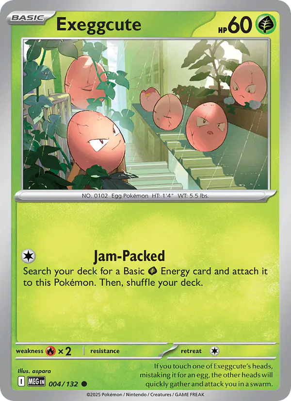 Carta Exeggcute 004/132 de Mega Evolution