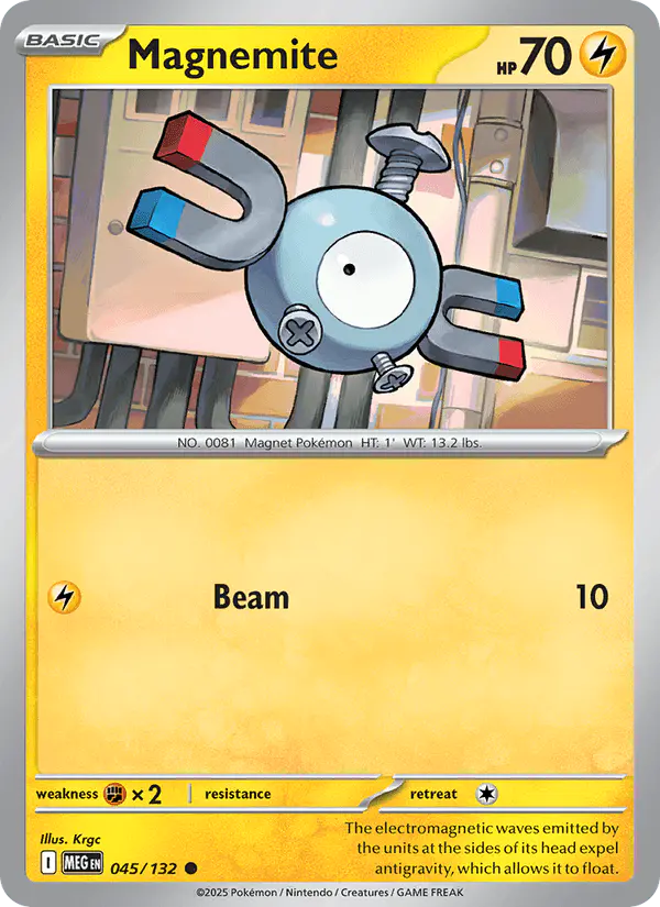Carta Magnemite 045/132 de Mega Evolution