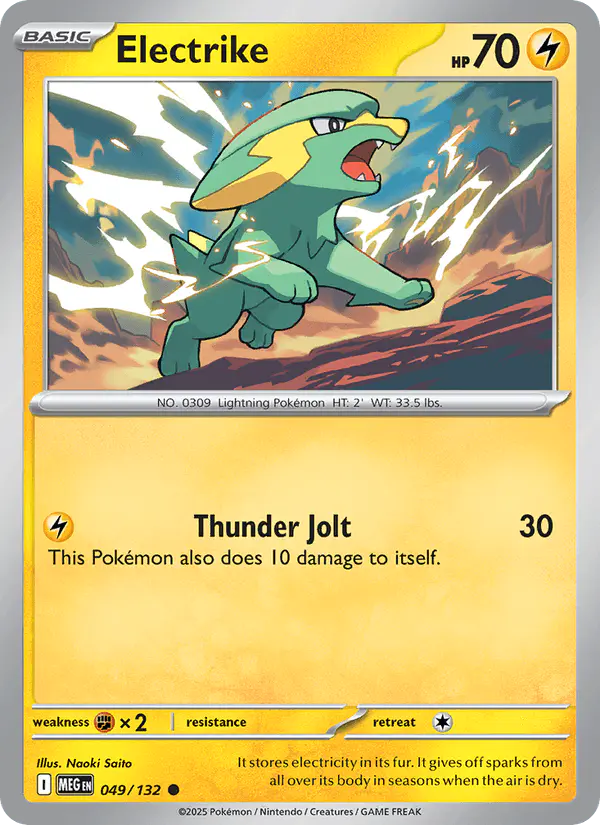 Carta Electrike 049/132 de Mega Evolution