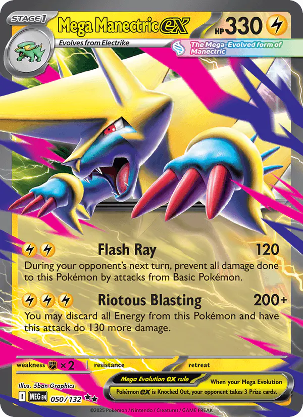 Carta Mega Manectric ex 050/132 de Mega Evolution