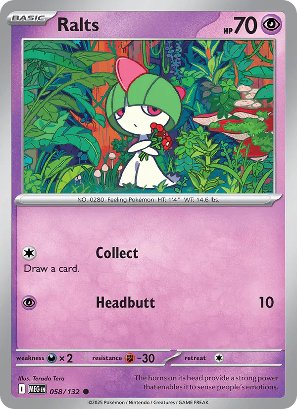 Carta Ralts 058/132 de Mega Evolution