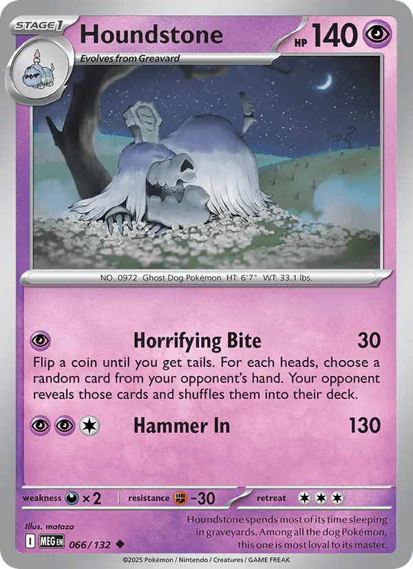 Carta Houndstone 066/132 de Mega Evolution