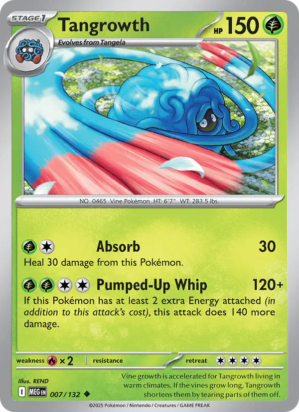 Carta Tangrowth 007/132 de Mega Evolution