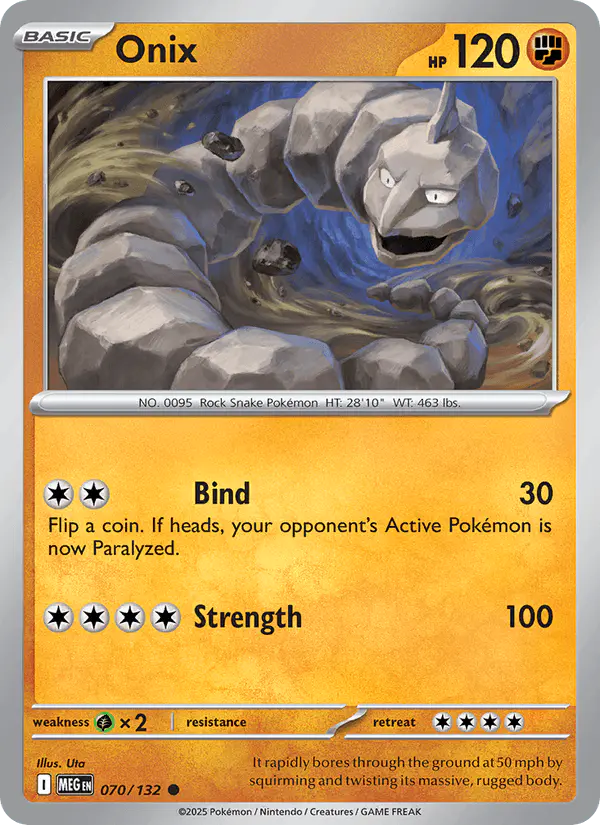 Carta Onix 070/132 de Mega Evolution
