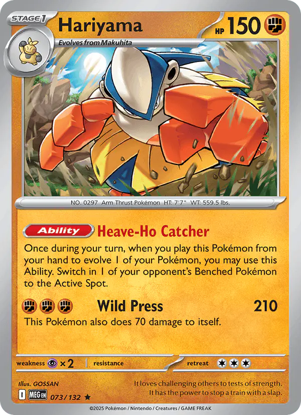 Carta Hariyama 073/132 de Mega Evolution