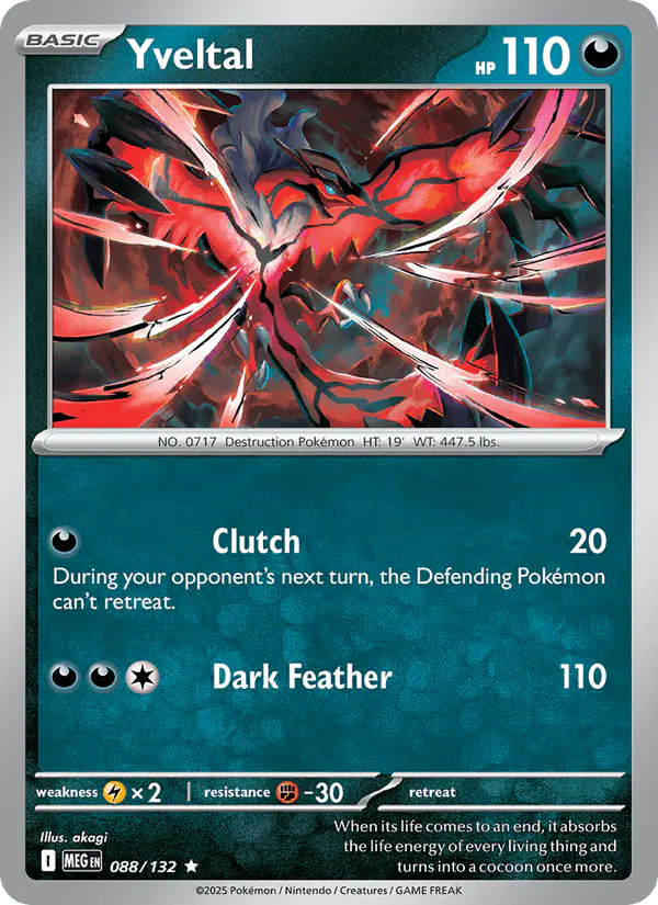 Carta Yveltal 088/132 de Mega Evolution