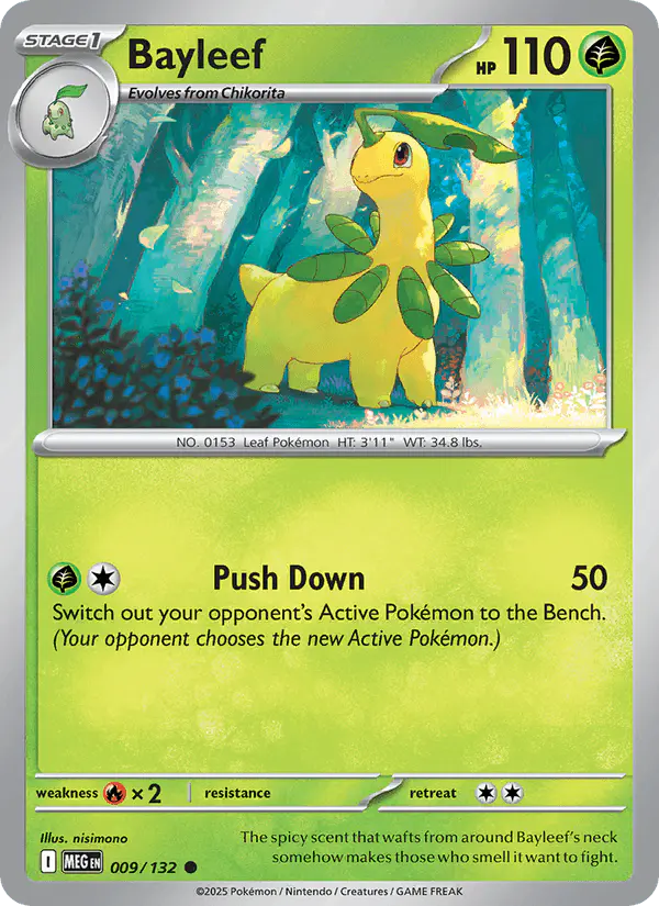 Carta Bayleef 009/132 de Mega Evolution