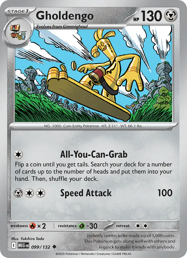 Carta Gholdengo 099/132 de Mega Evolution