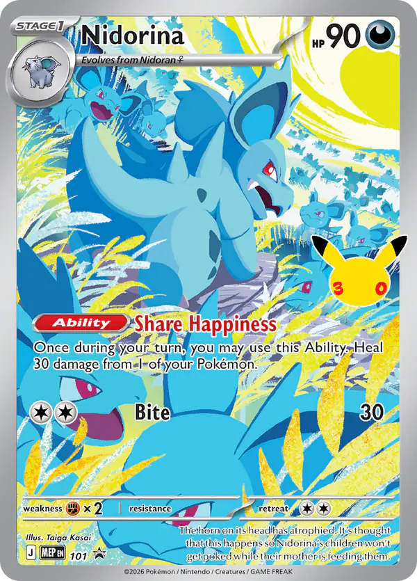 Carta Nidorina #101 de MEP Black Star Promos