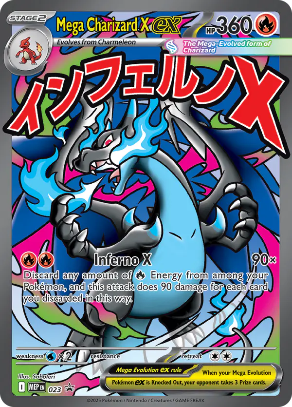 Carta Mega Charizard X ex #23 de MEP Black Star Promos