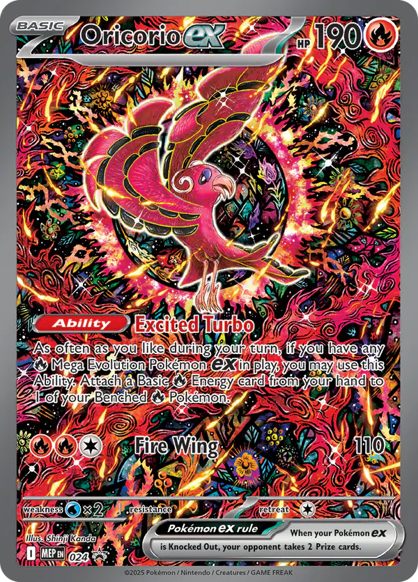 Carta Oricorio ex #24 de MEP Black Star Promos