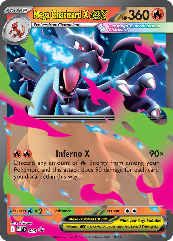 Carta Mega Charizard X ex #29 de MEP Black Star Promos