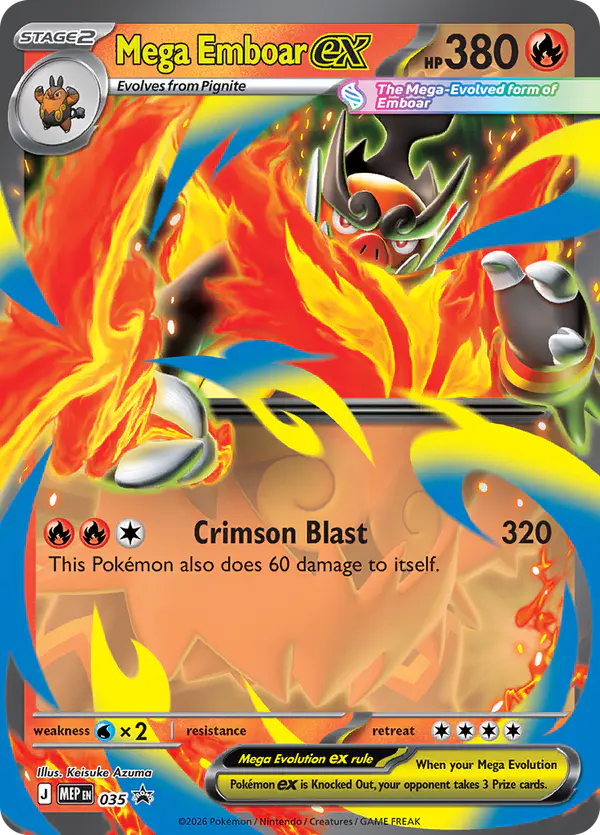 Carta Mega Emboar ex #35 de MEP Black Star Promos