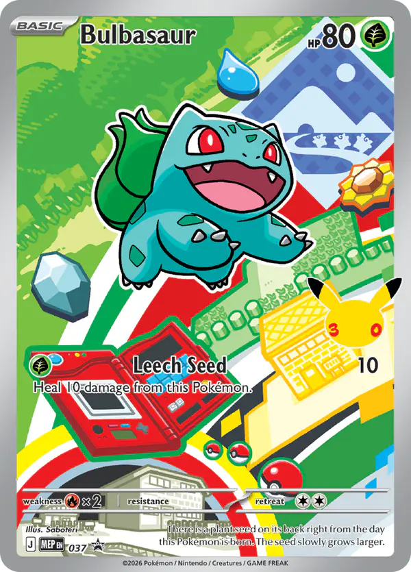 Carta Bulbasaur #37 de MEP Black Star Promos