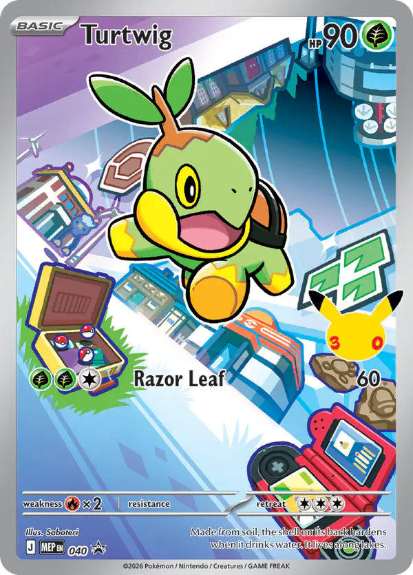Carta Turtwig #40 de MEP Black Star Promos