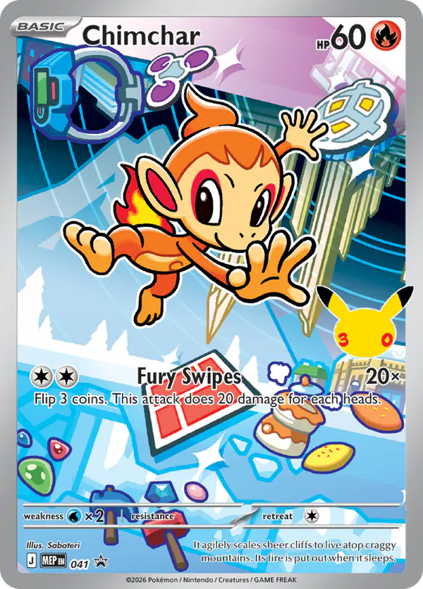 Carta Chimchar #41 de MEP Black Star Promos