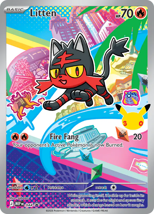 Carta Litten #44 de MEP Black Star Promos