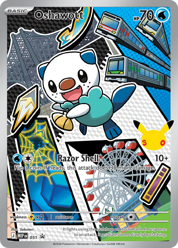 Carta Oshawott #51 de MEP Black Star Promos
