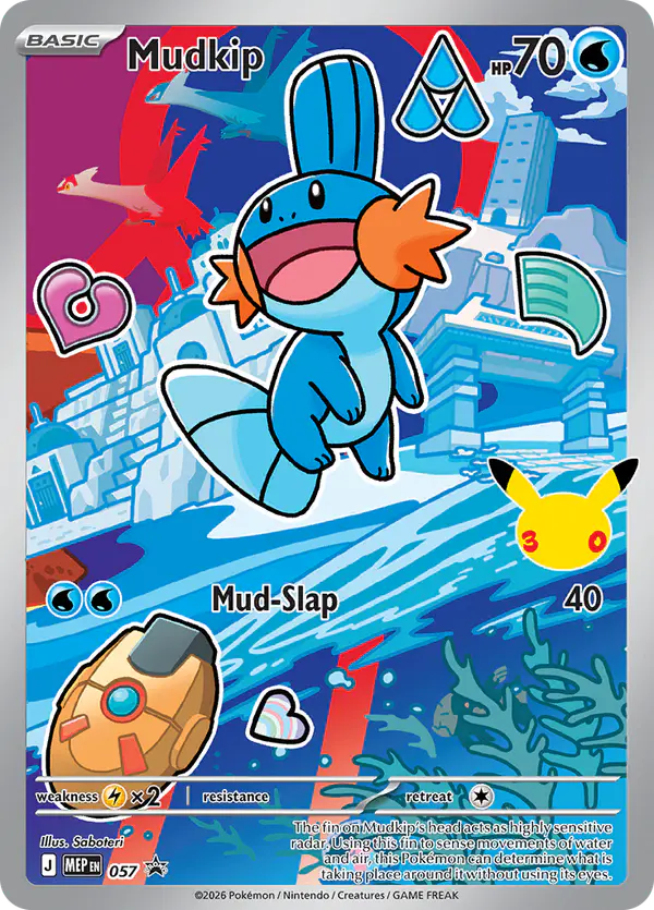 Carta Mudkip #57 de MEP Black Star Promos