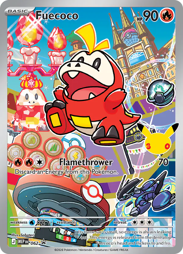Carta Fuecoco #62 de MEP Black Star Promos