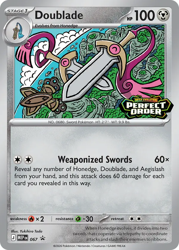 Carta Doublade #67 de MEP Black Star Promos