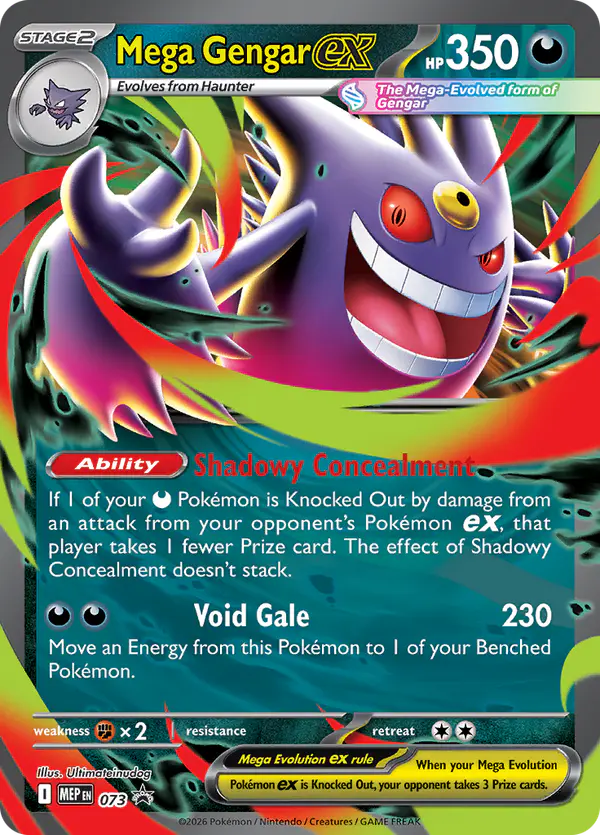 Carta Mega Gengar ex #73 de MEP Black Star Promos