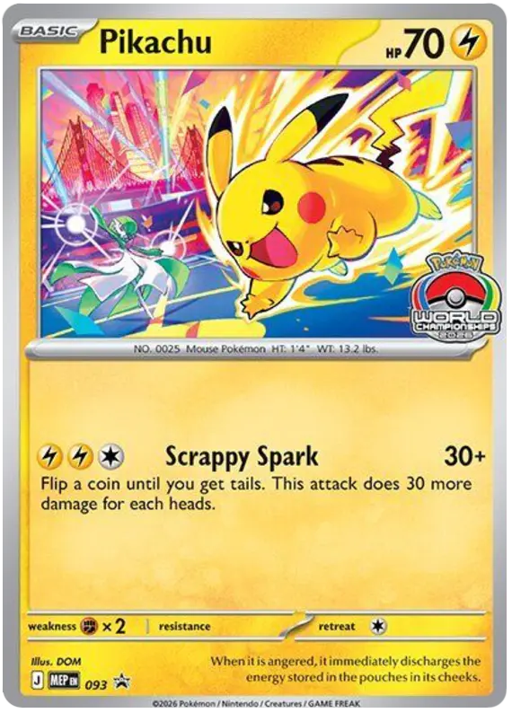 Carta Pikachu #93 de MEP Black Star Promos