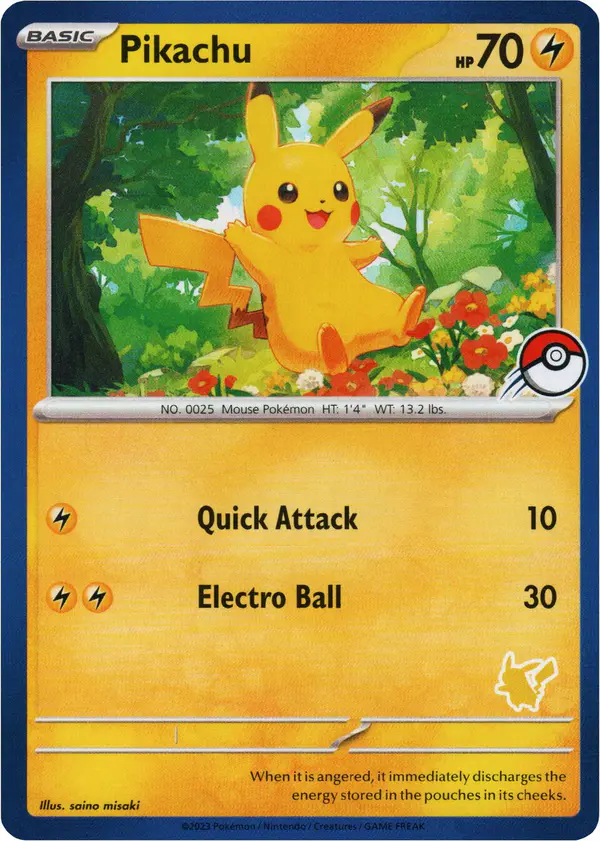 Carta Pikachu 017/048 de My First Battle