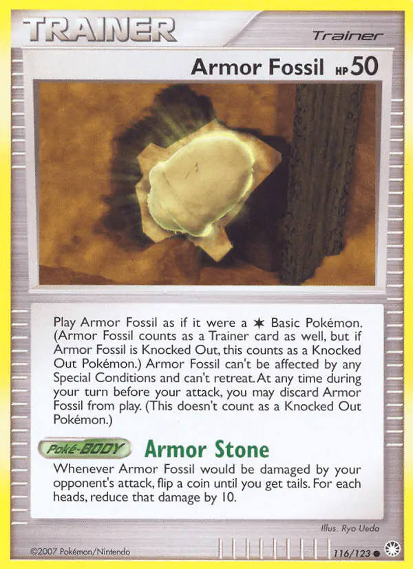 Carta Armor Fossil 116/123 de Mysterious Treasures
