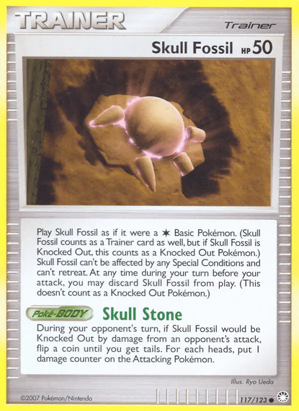 Carta Skull Fossil 117/123 de Mysterious Treasures