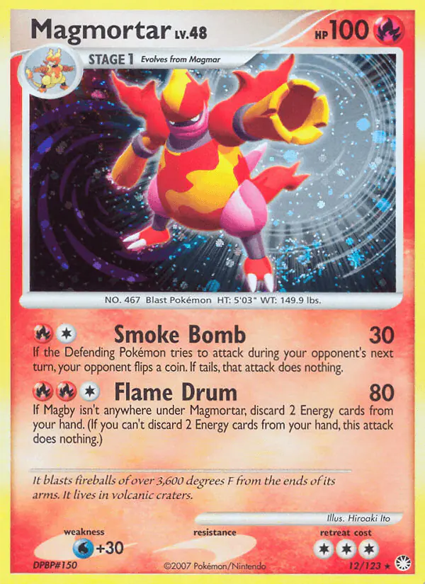 Carta Magmortar 12/123 de Mysterious Treasures