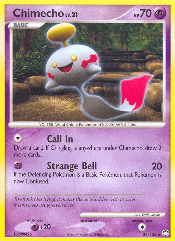 Carta Chimecho 22/123 de Mysterious Treasures