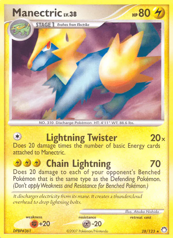 Carta Manectric 28/123 de Mysterious Treasures
