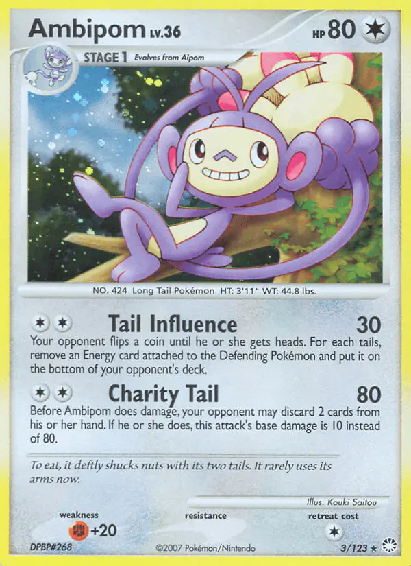Carta Ambipom 3/123 de Mysterious Treasures