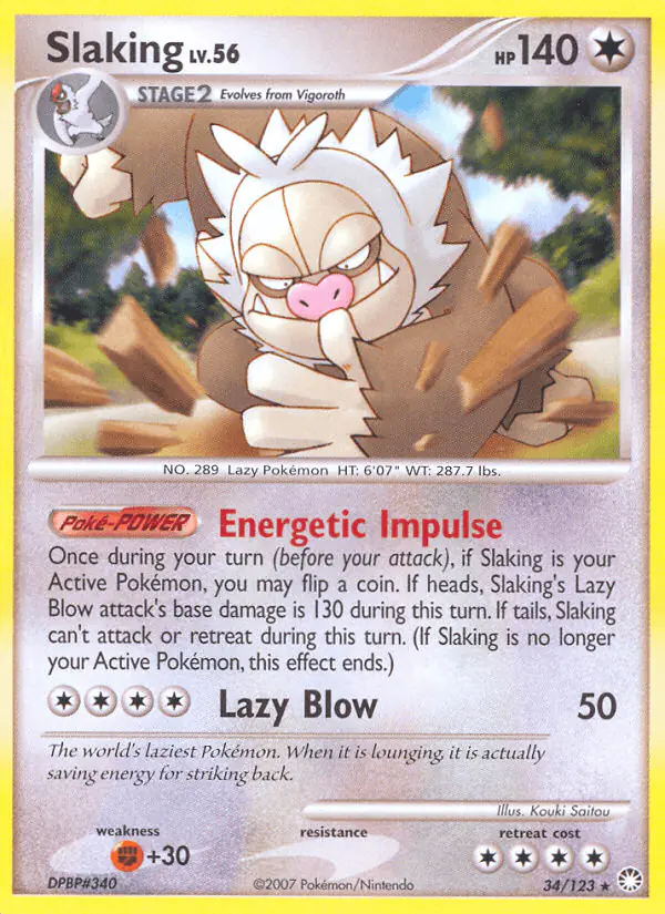 Carta Slaking 34/123 de Mysterious Treasures