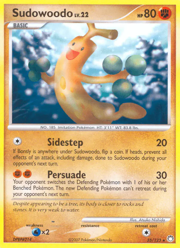 Carta Sudowoodo 35/123 de Mysterious Treasures