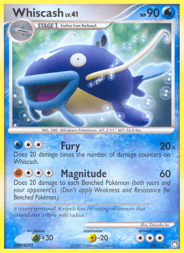 Carta Whiscash 40/123 de Mysterious Treasures