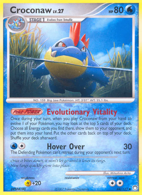 Carta Croconaw 44/123 de Mysterious Treasures