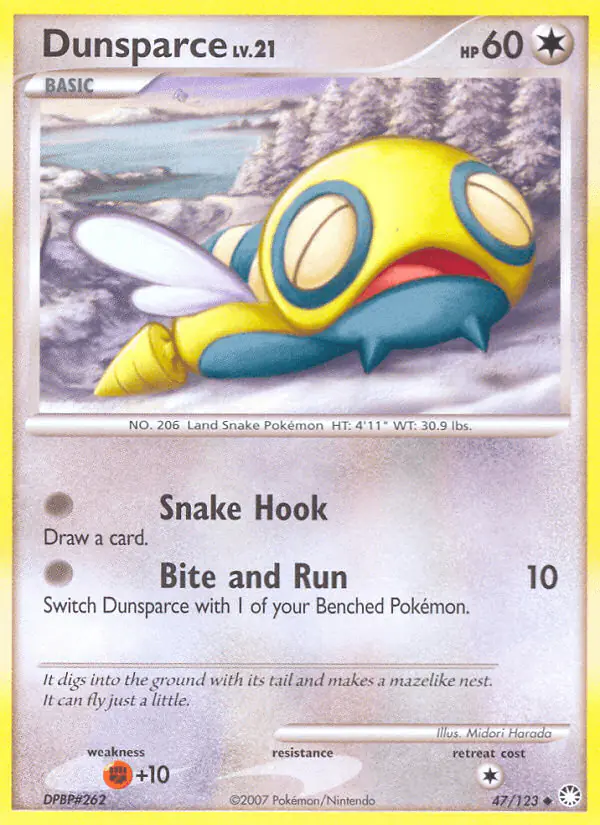 Carta Dunsparce 47/123 de Mysterious Treasures