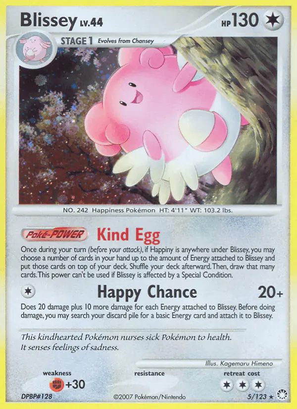 Carta Blissey 5/123 de Mysterious Treasures