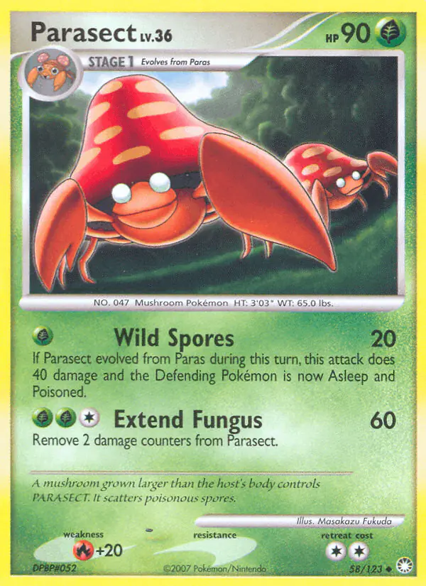 Carta Parasect 58/123 de Mysterious Treasures