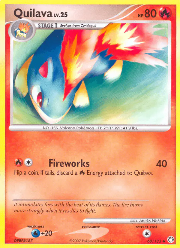 Carta Quilava 60/123 de Mysterious Treasures