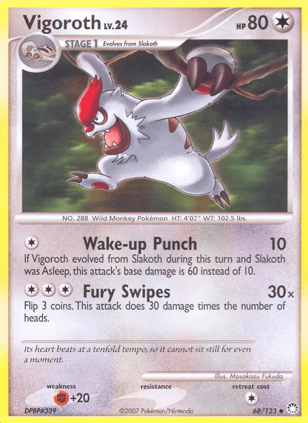 Carta Vigoroth 68/123 de Mysterious Treasures