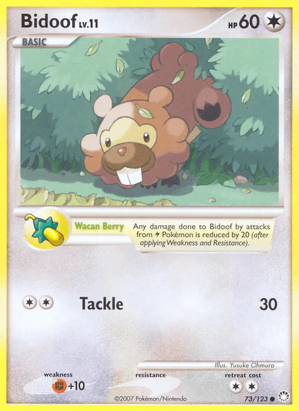 Carta Bidoof 73/123 de Mysterious Treasures