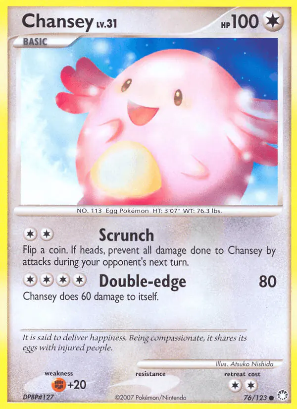 Carta Chansey 76/123 de Mysterious Treasures