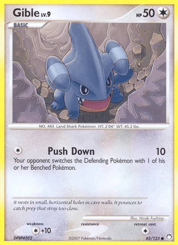 Carta Gible 85/123 de Mysterious Treasures