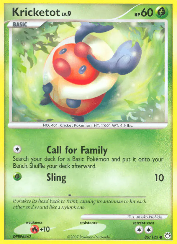 Carta Kricketot 86/123 de Mysterious Treasures