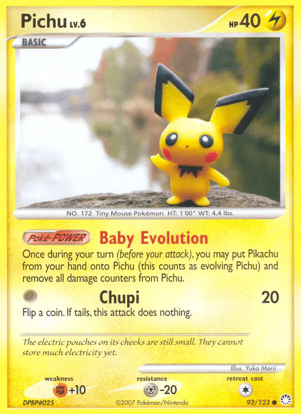 Carta Pichu 93/123 de Mysterious Treasures