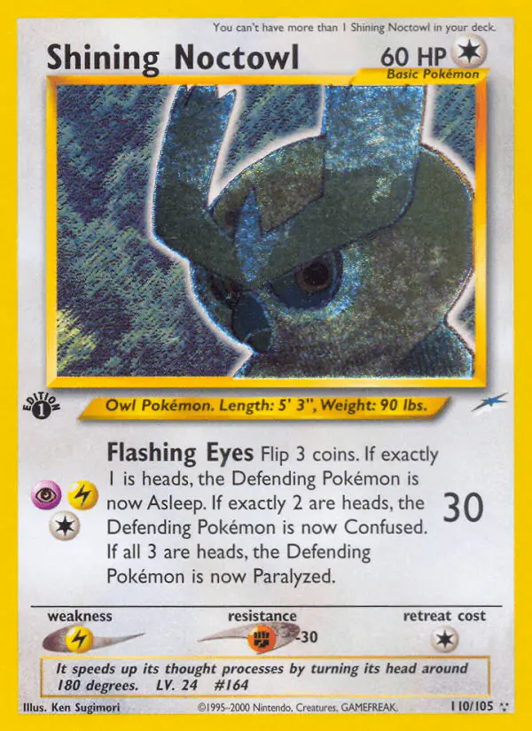 Carta Shining Noctowl 110/105 de Neo Destiny
